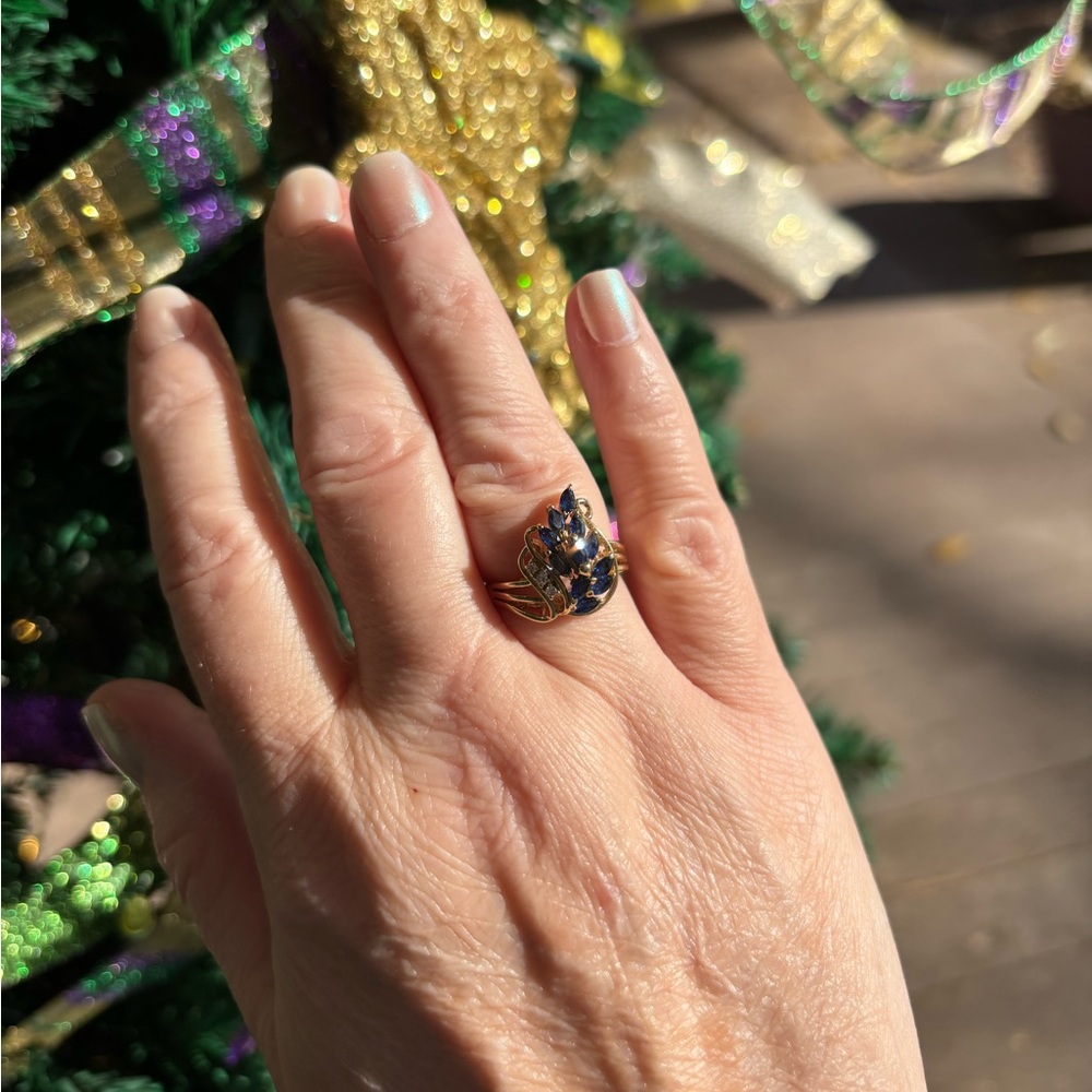 HOLD for morr790 14k Sapphire Diamond Ring NFS - Picture 11 of 16
